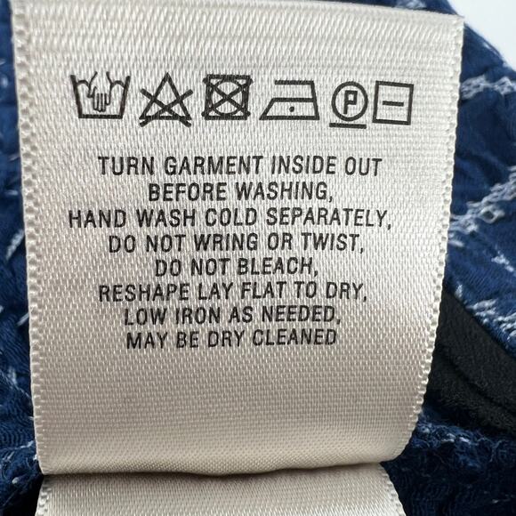 Anthropologie Postmark Sleeveless Tank Back Zip Sheer Raw Edge Detail Trim Sz M - Picture 10 of 11